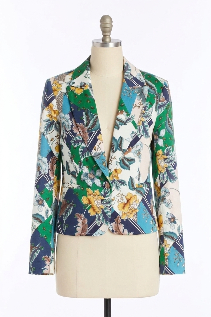 NEW DREW women's milo floral jacket in kelly